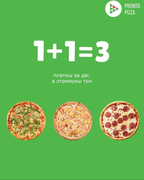Pronto Pizza | 1+1=3